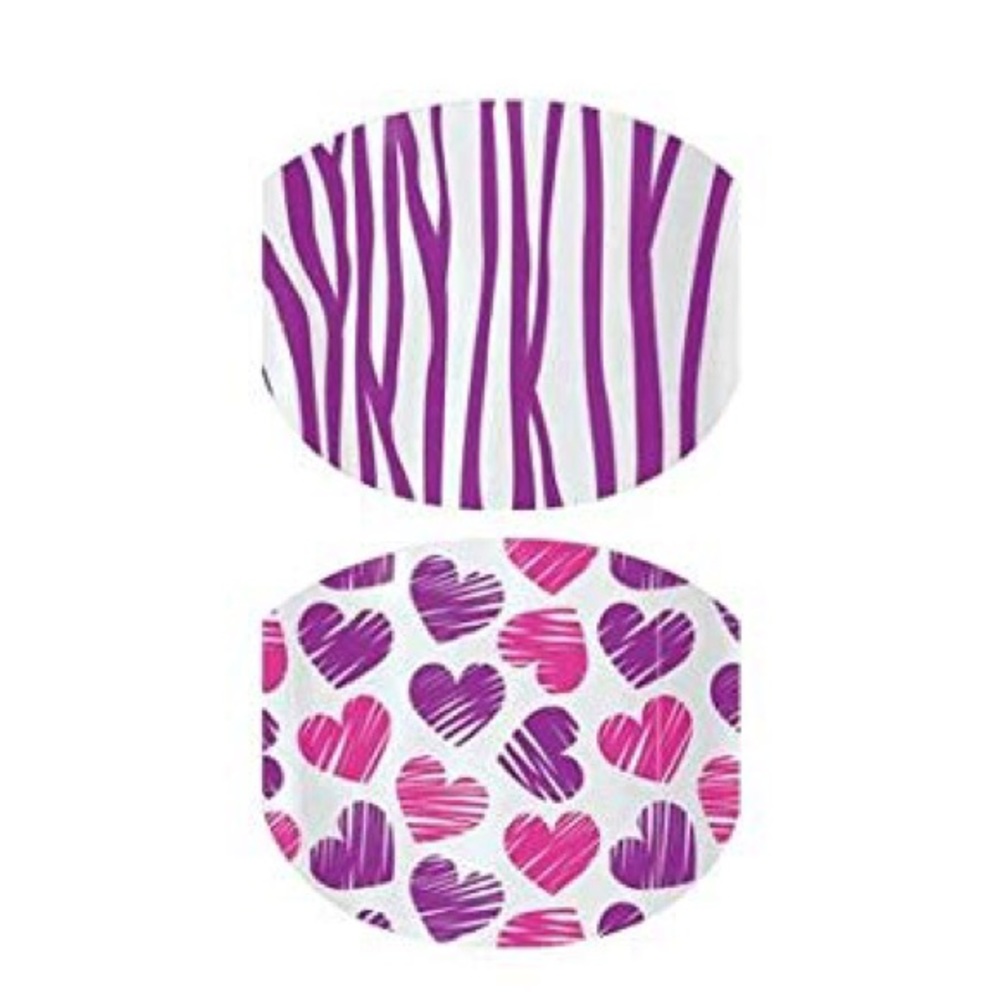 Jamberry Juniors Nail Wraps-Zebra & Scribble Heart